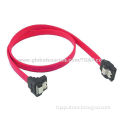 30AWG Latching SATA Cable, Signal Device, Straight to Right Angle 3.0G SATA II